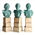Niobe Bust Statue in Metal & Plaster 3D model small image 3