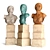 Niobe Bust Statue in Metal & Plaster 3D model small image 5