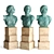 Niobe Bust Statue in Metal & Plaster 3D model small image 8