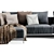 Modern Flexform Ettore Chaise Lounge 3D model small image 2