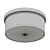 Banded Drum Flush 3-Light Fixture 3D model small image 2