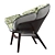 Innovative Sculptural Armchair with Textile Craftsmanship 3D model small image 4