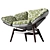 Innovative Sculptural Armchair with Textile Craftsmanship 3D model small image 6