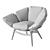 Innovative Sculptural Armchair with Textile Craftsmanship 3D model small image 7