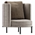 Minotti Tor Armchair Texture OBJ 3D model small image 1