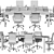 Modern Designer Office Conference Table 3D model small image 9