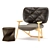 Modern Crafted Lounge Armchair 3D model small image 2