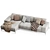Modern Italian Blake Chaise Longue 3D model small image 5