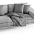 Modern Italian Blake Chaise Longue 3D model small image 6