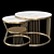Modern Marble Coffee Table Set 3D model small image 3