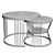 Modern Marble Coffee Table Set 3D model small image 4