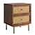 Sleek Hudson Nightstand with Drawers 3D model small image 1