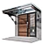 Modern Glass Entrance Canopy Kit 3D model small image 1