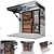 Modern Glass Entrance Canopy Kit 3D model small image 2