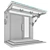 Modern Glass Entrance Canopy Kit 3D model small image 6