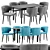 Modern Dining Set Mateo and Splash 3D model small image 1