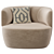 Contemporary Elain Armchair Design 3D model small image 2