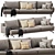 Lemamobili Mustique 3-Seater Sofa 3D model small image 1