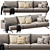 Lemamobili Mustique 3-Seater Sofa 3D model small image 2