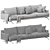 Lemamobili Mustique 3-Seater Sofa 3D model small image 4