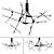 Modern Moto LED Chandelier 3D model small image 1