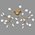 Modern LED Ceiling Chandelier with Petals 3D model small image 2