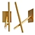 Elegant Crossroads LED Wall Sconce 3D model small image 4