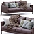 Modern Interface Leather Sofa LUCA 3D model small image 1