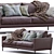 Modern Interface Leather Sofa LUCA 3D model small image 3