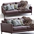Modern Interface Leather Sofa LUCA 3D model small image 6