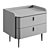 Modern Neoclassic Bedside Table 3D model small image 3