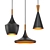 Sleek Iron Pendant Light 3D model small image 1