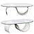Elegant Oak Coffee Table 3D model small image 1