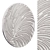 White Round Wall Panel 3D model small image 2