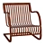 Sleek Modern Lounge Chair 3D model small image 1