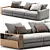 Modern Flexform Harper 3-Seat Sofa 3D model small image 1