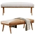 Modern Cavett Bench with Accessories 3D model small image 1