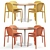 Decade Chair Dining Set Duo 3D model small image 1