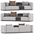 Flexform Lario Sofa 2 Seats 3D model small image 1