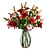 Luxury Red Lily Bouquet 3D 3D model small image 1