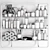 Elegance Bathroom Accessories Set 3D model small image 4