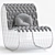 Rocking Aluminium & Rope Armchair 3D model small image 1
