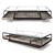 Bronze Accent Glass Coffee Table 3D model small image 2