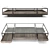 Bronze Accent Glass Coffee Table 3D model small image 3