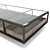 Bronze Accent Glass Coffee Table 3D model small image 5