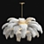 Elegant Ostrich Feather Chandelier 3D model small image 1