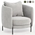 Tweed Fauteuil by E. Gallina 3D model small image 3
