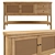 Gabin Pine and Rattan Sideboard 3D model small image 1