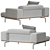 Designer Living Divani SUMO Armchair 3D model small image 3