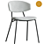 Sophia Modern Padded Chair Ensemble 3D model small image 1